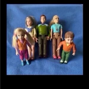 Fisher price loving family dollhouse family mom dad boy girl grandma doll lot